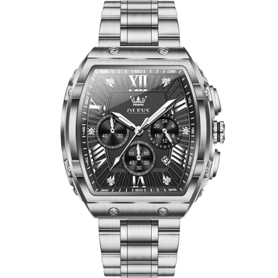 Olevs 5639 Stainless Steel Chronograph Wrist Watch For Men image