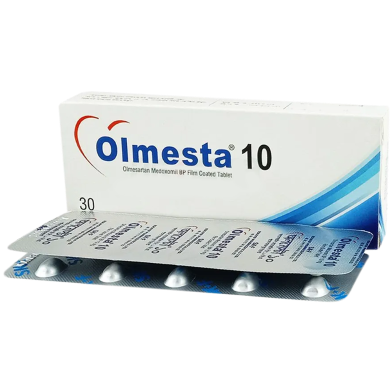 Olmesta 10 mg Tablet – 10's Strip image