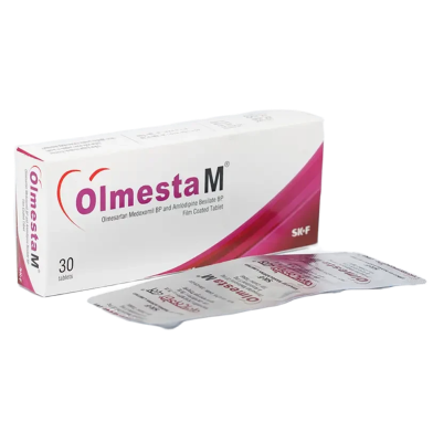 Olmesta M 5 mg, 20 mg Tablet 10's Strip image