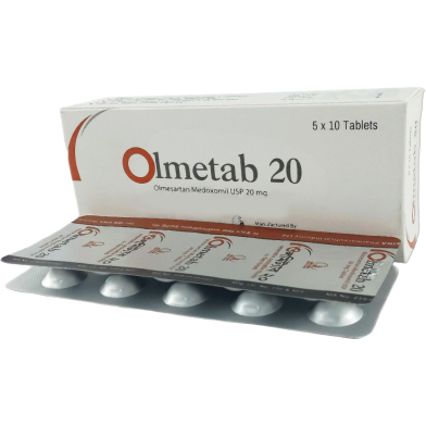 Olmetab 20 mg Tablet 10's Strip image
