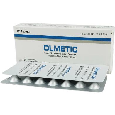 Olmetic 20 mg Tablet 14'S Strip image