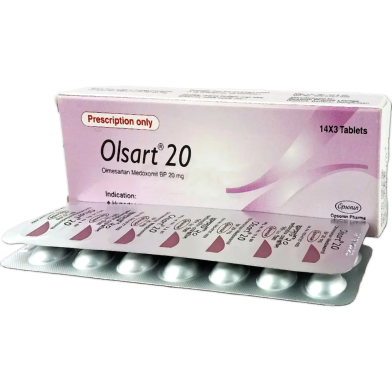 Olsart 20 mg Tablet 14's Strip image
