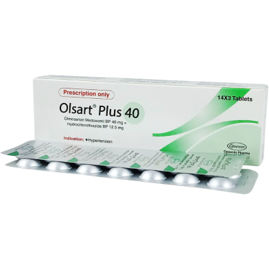 Olsart Plus 40mg 12.5mg Tablet 14's Strip image