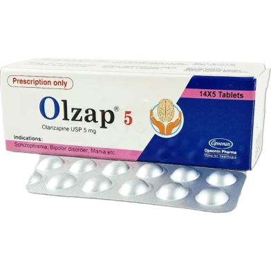 Olzap 5 mg Tablet 14's Pack image