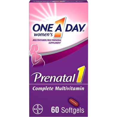 One A Day Women’s Prenatal 1 Multivitamin 60 Softgels image