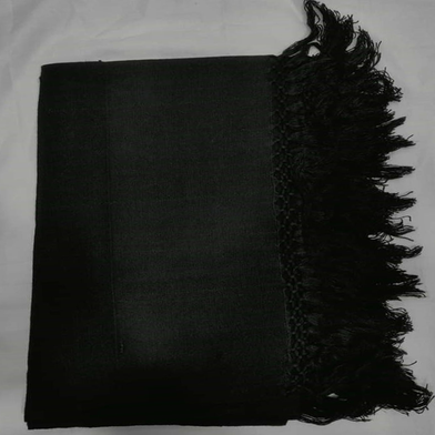 One Color Viscose Shawl Or Chador For Men and Women - Black Slide 4