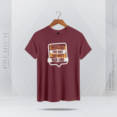 One Ummah BD Mens Premium T-Shirt - Imagine the Day You Meet your lord V2 image