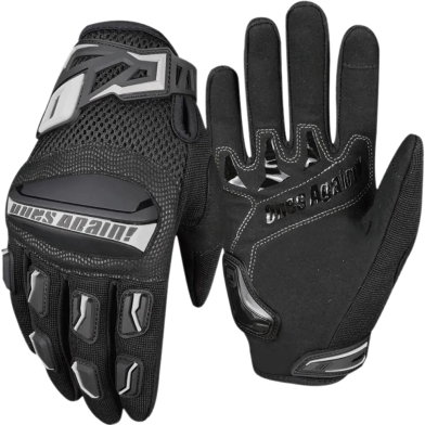 Ones Again Ventilated Touch Screen Full-Finger Motorcycle Gloves Breathable Wear-Resistant TPU Shell Protection 1 Pair image