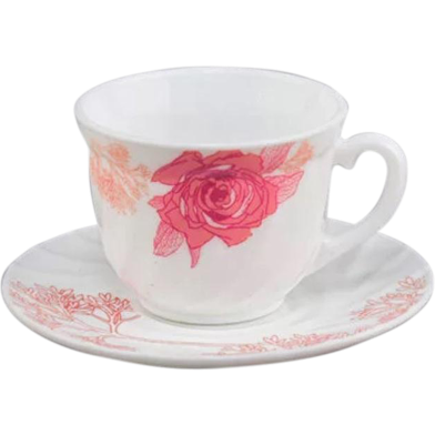 Opal Glass Cup and Saucer 12 Pcs Set image