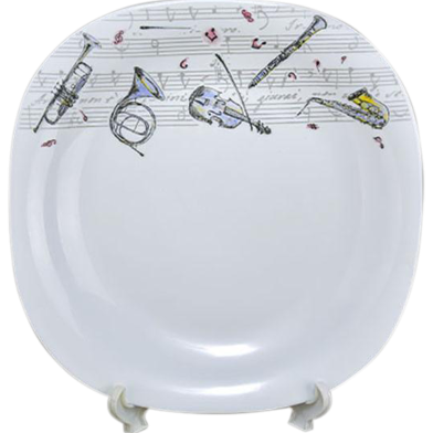 Opal Glass Dessert Plate Square Shape, 8.5inch image