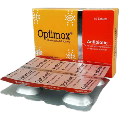 Optimox 400 mg Tablet 5's Strip image