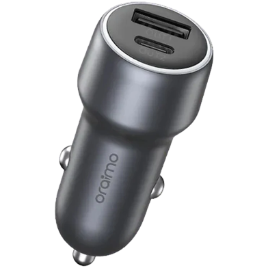 Oraimo Car Charger (OCC-73D)- Dark Chrome image