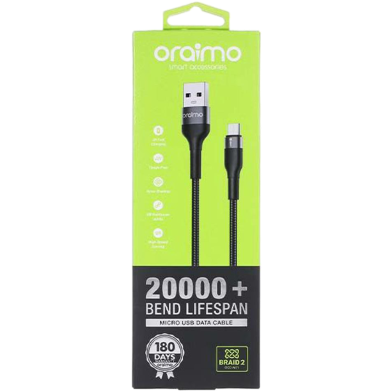 Oraimo OCD-M71 2A 1M Data Cable - Black image
