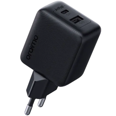 Oraimo (OCW-5183E Plus L53) 18w 2port Fast Charger With lighting Cable Black image