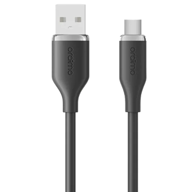 Oraimo SilkLine USB Male to Micro USB Male 1m Black Charging and Data Cable OCD-115M image