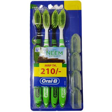 Oral- B 123 Soft Toothbrush with Neem Extract (Pack of 4) image