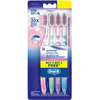 Oral-B Ultrathin Sensitive Toothbrush - Extra Soft (Buy 2 Get 2 Free) image