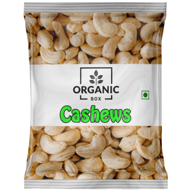 Organic Box Cashew Nuts Kaju Whole Kernels Crispy Crunchy 500Gm image