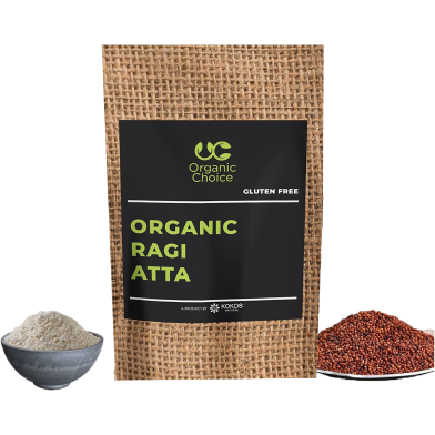 Organic Ragi Flour (Unpolished Finger Millet Atta) – High Protein, Calcium, Iron and Fibre – Good for Digestion and Weight Loss – 1Kg image