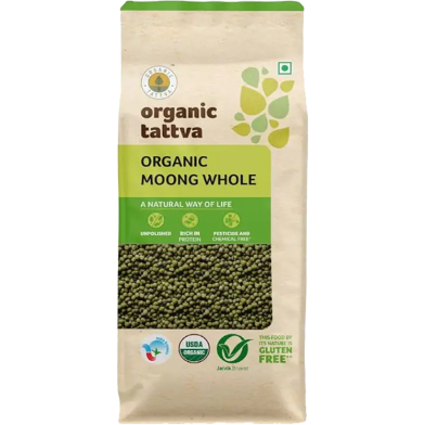 Organic Tattva Organic Moong Whole 500 gm image