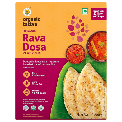 Organic Tattva Ready to Eat Rava Dosa Mix 200 gm image