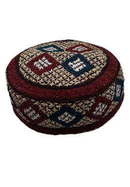 Taqwa Orginal Sindhi Tupi - Maroon (Any Design) সিন্ধি টুপি image