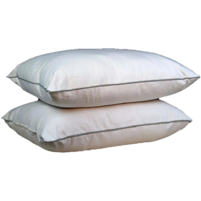 Original Shimul Fiber Head Pillow Cotton Fabric White 18x24 Inch - 1 Pcs image