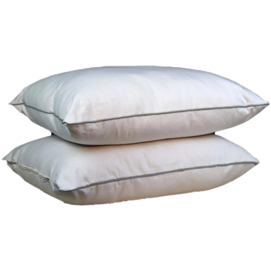 Original Shimul Fiber Head Pillow Cotton Fabric White18x28 Inch image