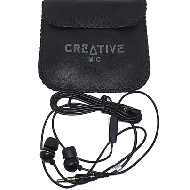 Orignal Creative High Bass Audio Earphone With Pouch Ep-530 - Black - Ear Phone - Headphone image