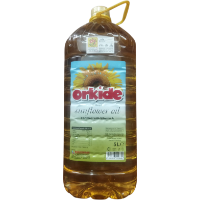 Orkide Refined Sunflower Oil Fortified With Vitamin A 5Ltr image