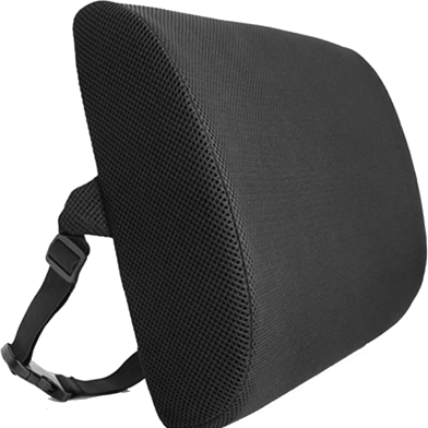 Orthopedic PU Foam Spine Small Lumbar Backrest Cushion for Back Pain Relief Compatible with Computer,Car,Office Ergonomic Chair -Anti Sweat Mesh Cover (Multicolor) image