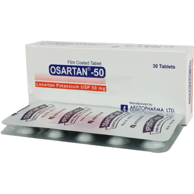 Osartan 50 mg Tablet 10's Strip image
