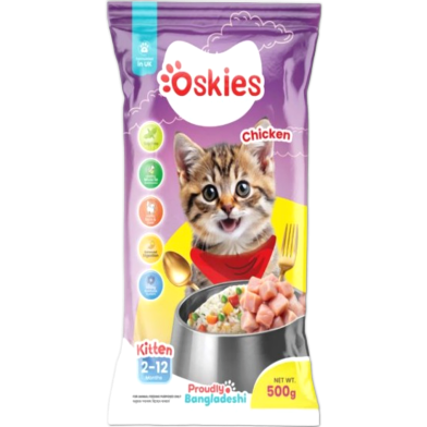 Oskies Kitten Dry Cat Food - Chicken 500g | Dry Cat Food image