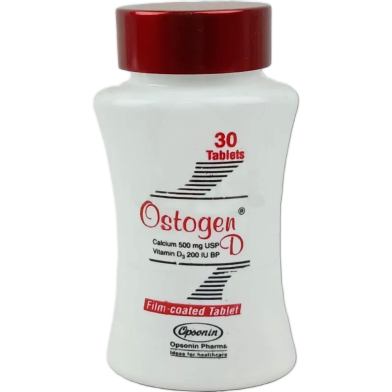 Ostogen D 500 mg, 200 IU Tablet-30's Pack image