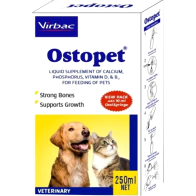 Ostopet Calcium Supplement Syrup for Cats and Dogs 250ml image
