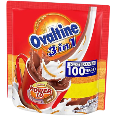 Ovaltine Ready M. Malt B. Chocolate D Powder 3 In 1 Pack 29gm image