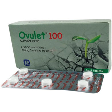 Ovulet 100 mg Tablet 5's Strip image