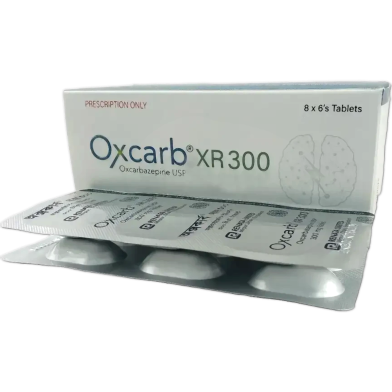 Oxcarb XR 300 mg Tablet (Extended Release) 6's Strip image
