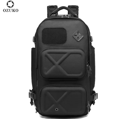 Ozuko 9309 Designer Luxury Travel Bags Luggage Mochilas Tacticas Militar Antirrobo Usb Hiking Backpack Bag (52*28*24cm 2.4 kg Without Waist Bag) image