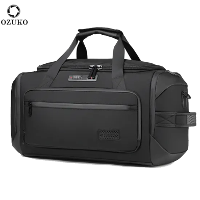 Ozuko 9709 55 Liter Travel Bag Waterproof Portable Weekender Duffel Bag With Shoes Compartment Business Travel Bag Luggage For Men (28*36*57cm,1.2 kg) image