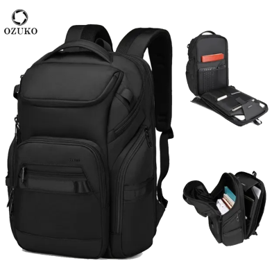 Ozuko 9799 Multifunctional Business Travel Backpack Large Capacity Laptop Backpack Travel Bag For Men Mochila Business Bag (46*28*18cm 1.37 kg) image
