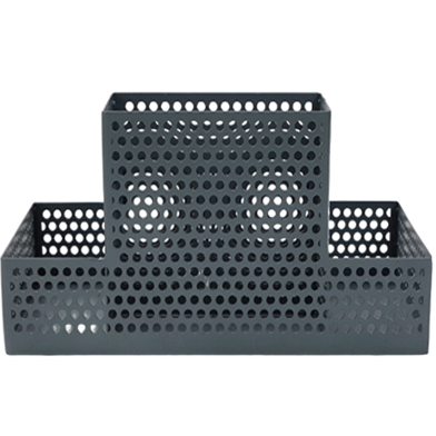 PH Black Metal Desk Multi Card and Pen Holder image