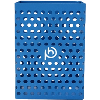 PH Metal Blue Dotted Square Pen Holder image