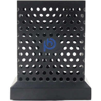 PH Metallic Black Dotted Square Pen Holder with Base image