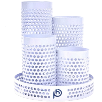 PH White Multi-Round Metal Pen Holder image