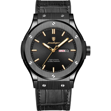 POEDAGAR 952 Blue Silicone Leather Luxury Men's Watch - Blue image