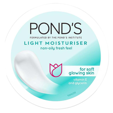 POND'S Light Moisturiser 100 ml Non-Oily Fresh Feel For Soft Glowing Skin With Vitamin E And Glycerin image