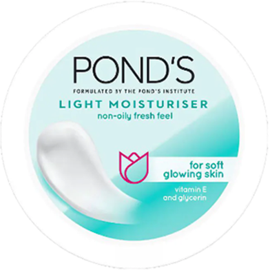 POND'S Light Moisturiser 25 ml Non-Oily Fresh Feel For Soft Glowing Skin With Vitamin E And Glycerin image
