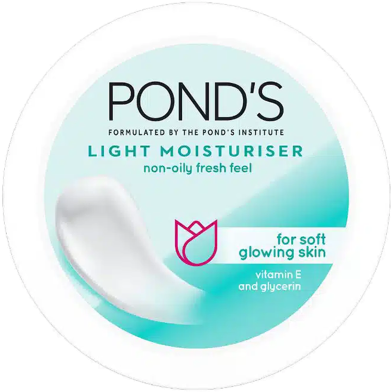POND'S Light Moisturiser 50 ml Non-Oily Fresh Feel For Soft Glowing Skin With Vitamin E And Glycerin image