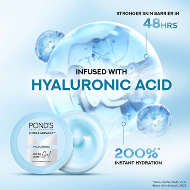 POND'S Super Light Gel 25 ml Hydrated Glow With Hyaluronic Acid and Vitamin E Slide 3